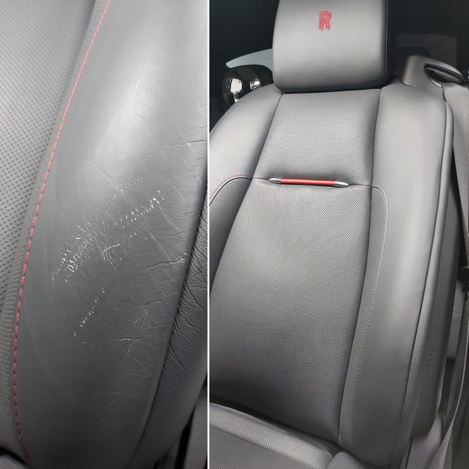 Tapicer samochodowy na Śląsku, profesjonalna renowacja i naprawa skórzanej tapicerki, wieloletnie doświadczenie i praktyka. Naprawa i renowacja ekskluzywnego fotela Rolls-Royce.