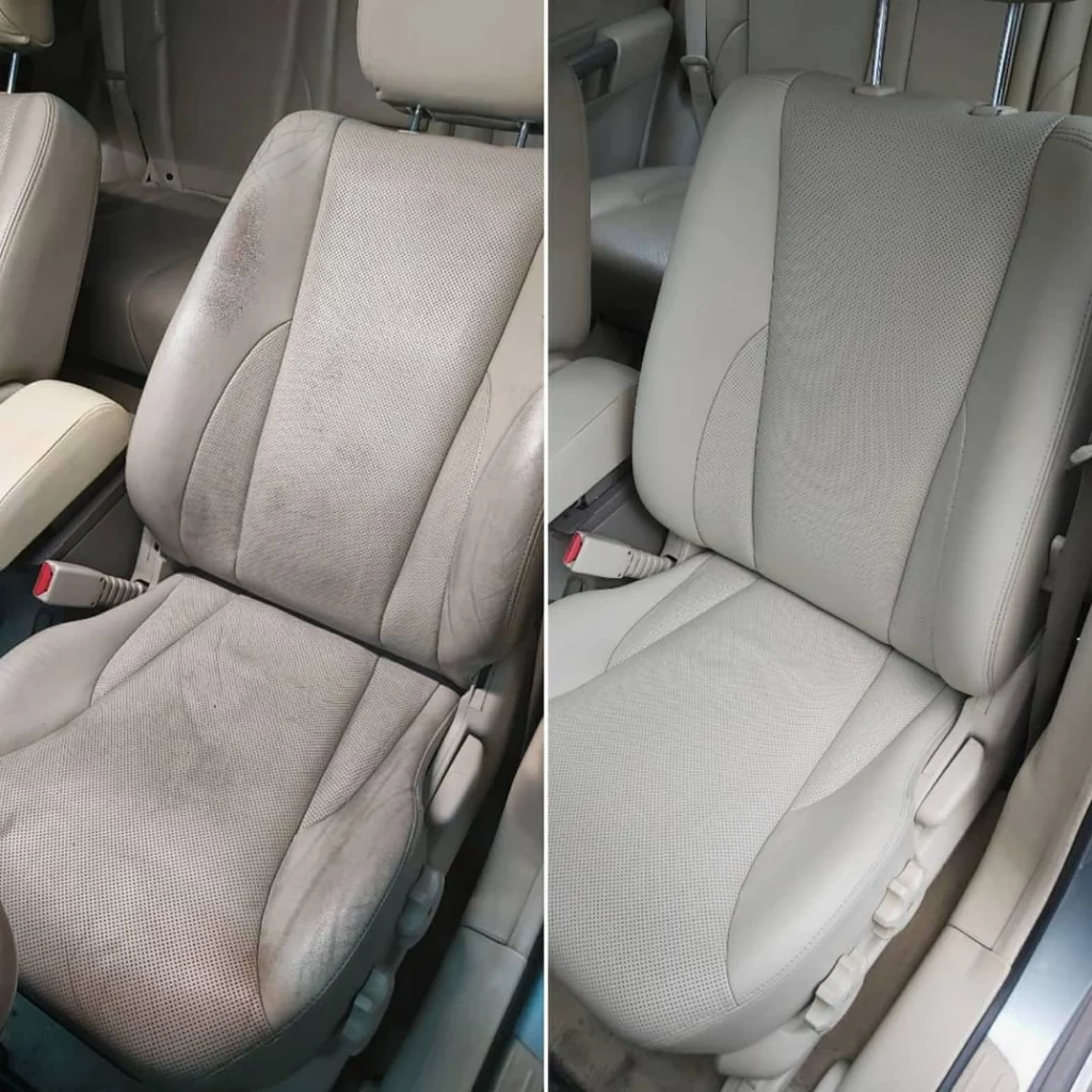 Wykonana tapicerska praca na skórzanym fotelu kierowcy Tapicer w Katowicach, obsługujący całą aglomerację śląską, wykonał bardzo dobrą pracę przy renowacji beżowego skórzanego fotela. Renowacja fotela kierowcy została wykonana idealnie, dzięki czemu fotel wygląda jak nowy.